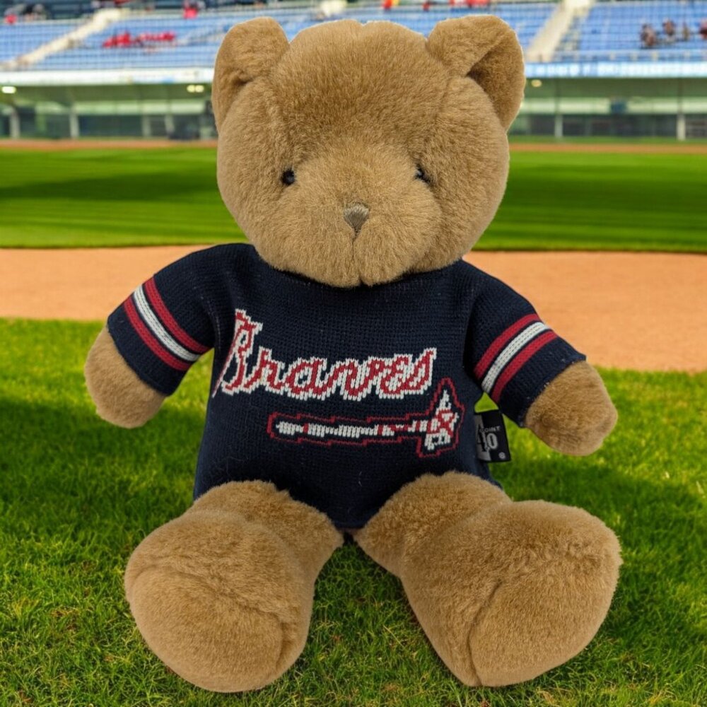 Atlanta Braves MLB Roxbury 4.0 Plush‎ Stuffed Teddy Bear w/ Team Sweater 14"